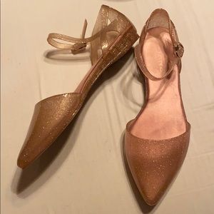 Champagne Sparkle Jelly d’Orsay Flat sz.8